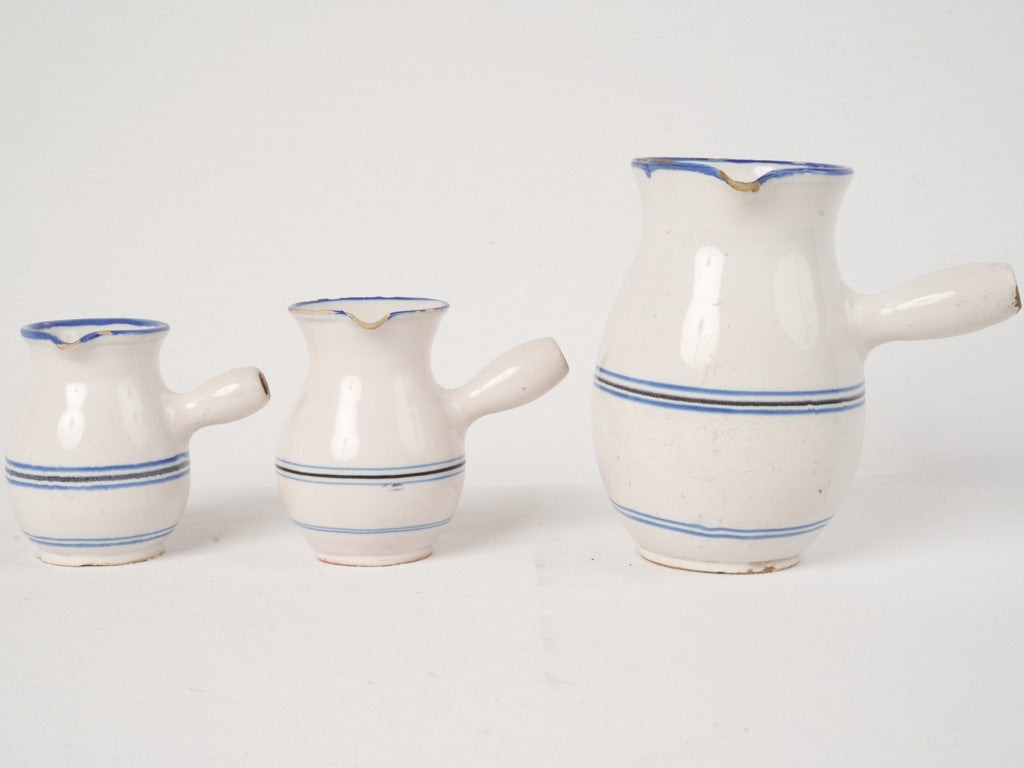 Elegant, minimalist, vintage milk jugs