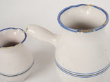 Delicate blue striped milk pourers