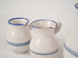 Antique Martres-Tolosane milk jug trio