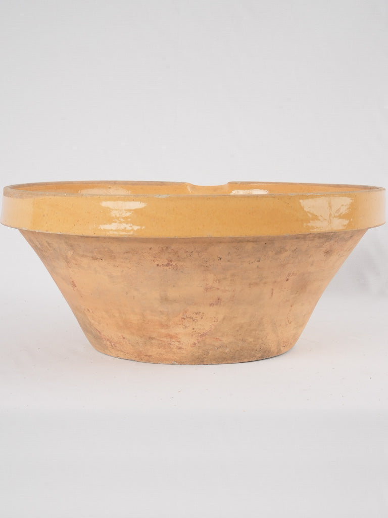 Cheerful yellow eighteenth-century mixing bowl