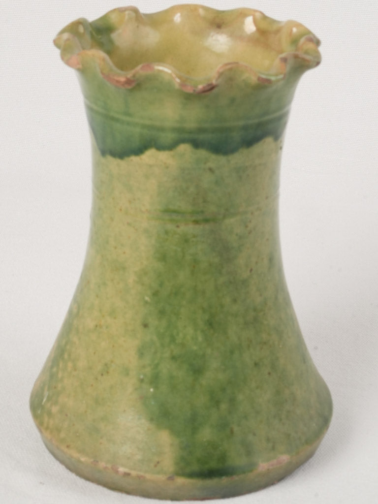 Nuanced Green Glazed Ceramic Vase