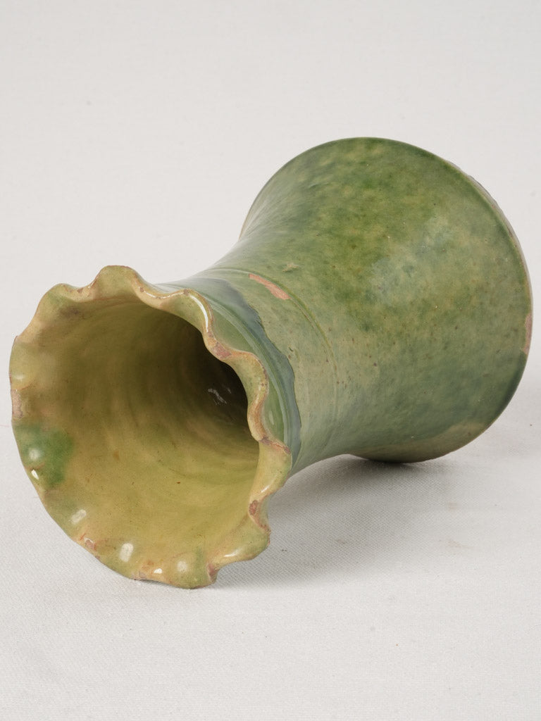 Authentic Antique Green Glazed Vase