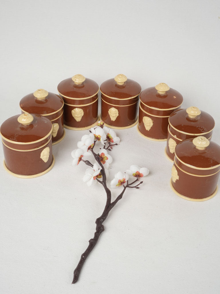 Vintage Lunéville faience dessert pots