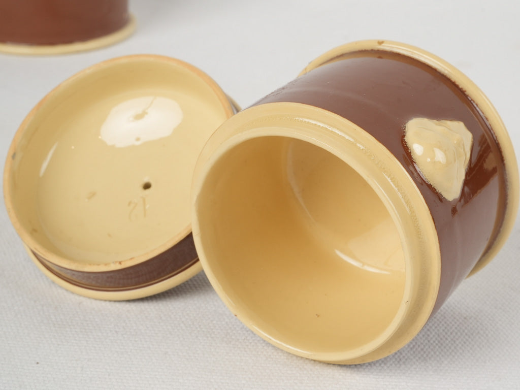 Art Nouveau inspired French dessert pots