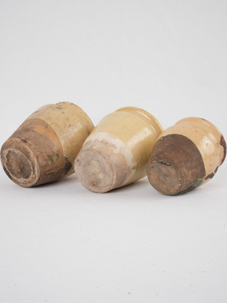 Time-worn traditional French storage pots