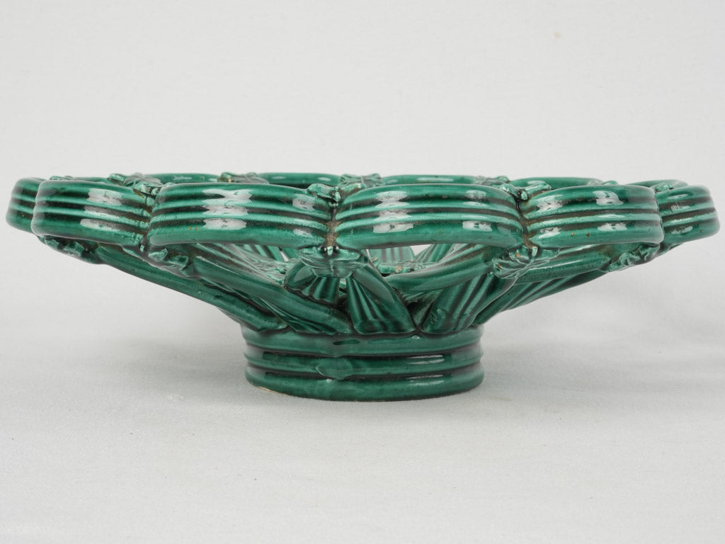 Quality mid-20th century openwork fruit bowl