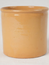 Naive-style yellow glazed plum jar