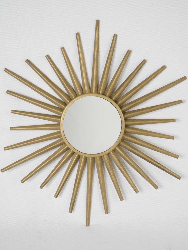 Vintage gold sunburst mirror