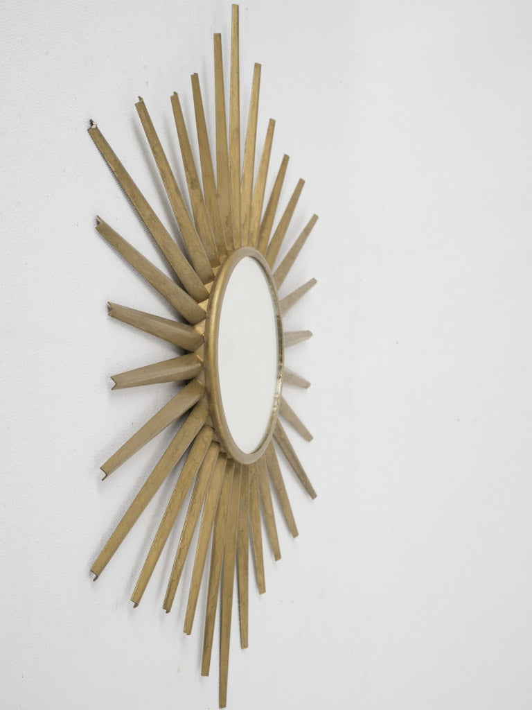 Antique patina sunburst mirror