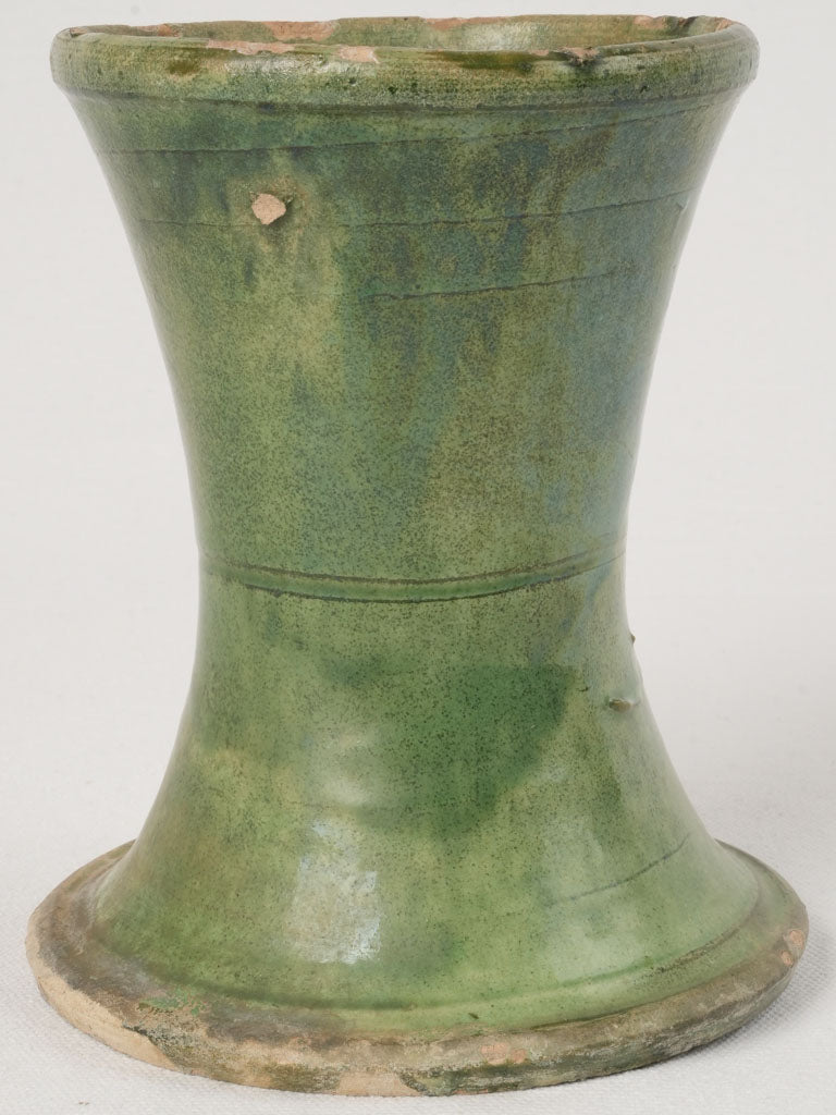 Antique Terracotta Green Glazed Vase