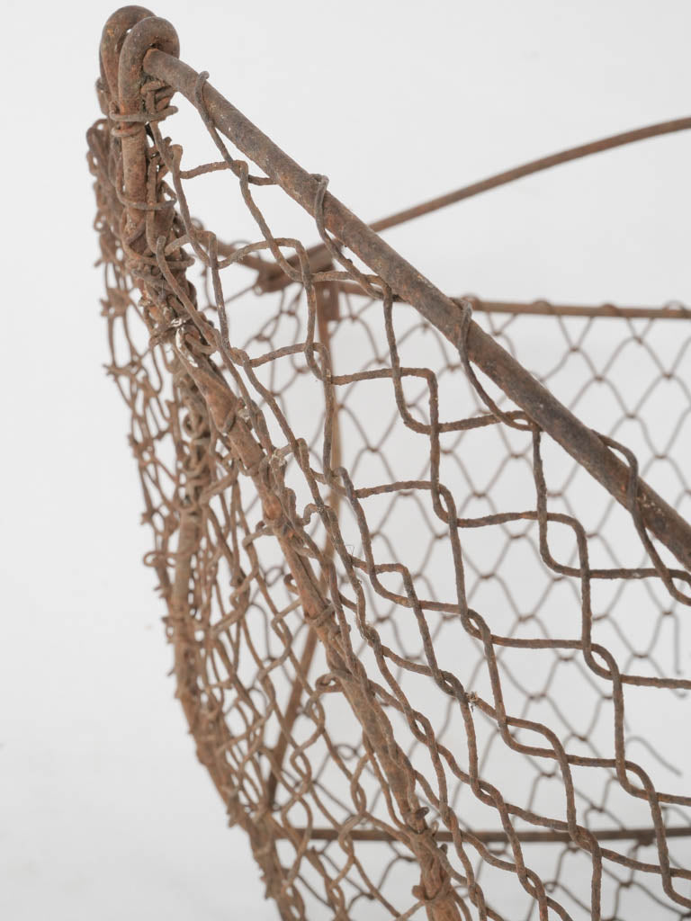 Antique French harvest basket with character