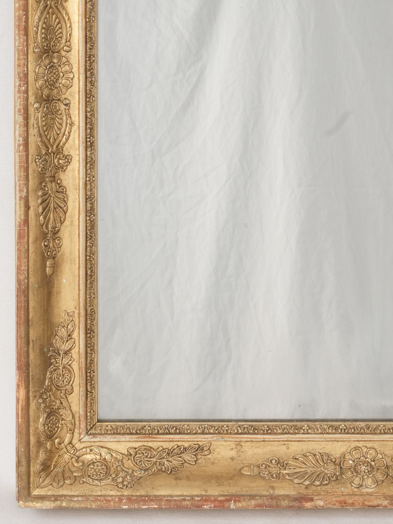 Ornate floral vine-embellished frame mirror