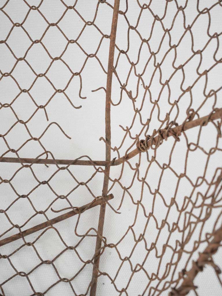 Weathered vintage wire fruit basket