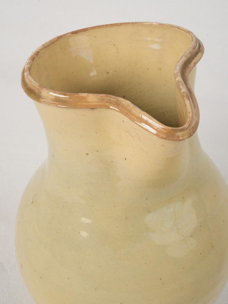 Authentic Pale Yellow Ceramic Juice Pitcher