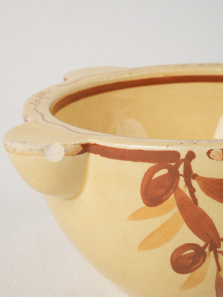 Sturdy vintage Provençal terracotta mortar