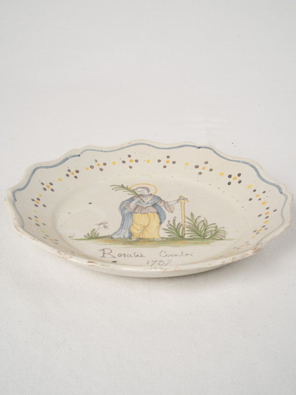 Decorative 19th-Century Hand-Painted Faience