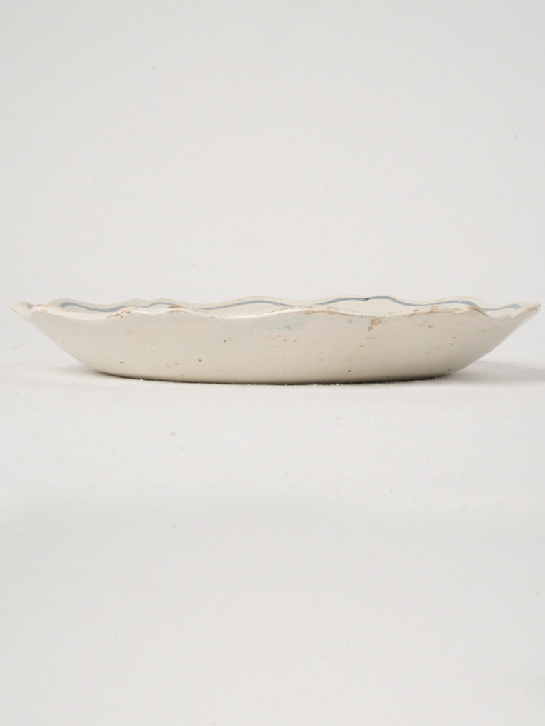 Valuable Historical Scallop-Edged Ceramic Plate