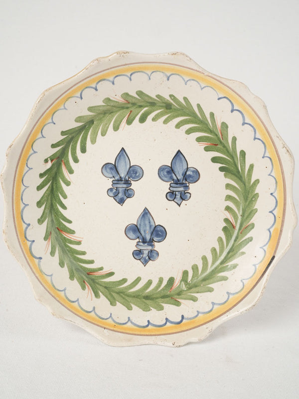 Vintage French Hand-Painted Decorative Plate