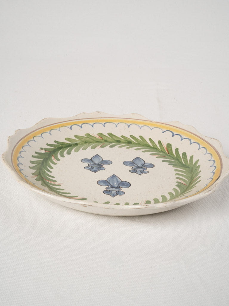 Antique French Royal Fleur-De-Lis Plate