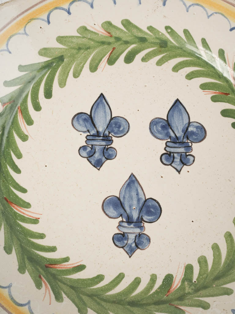 Traditional French Faience Ceramic Plate