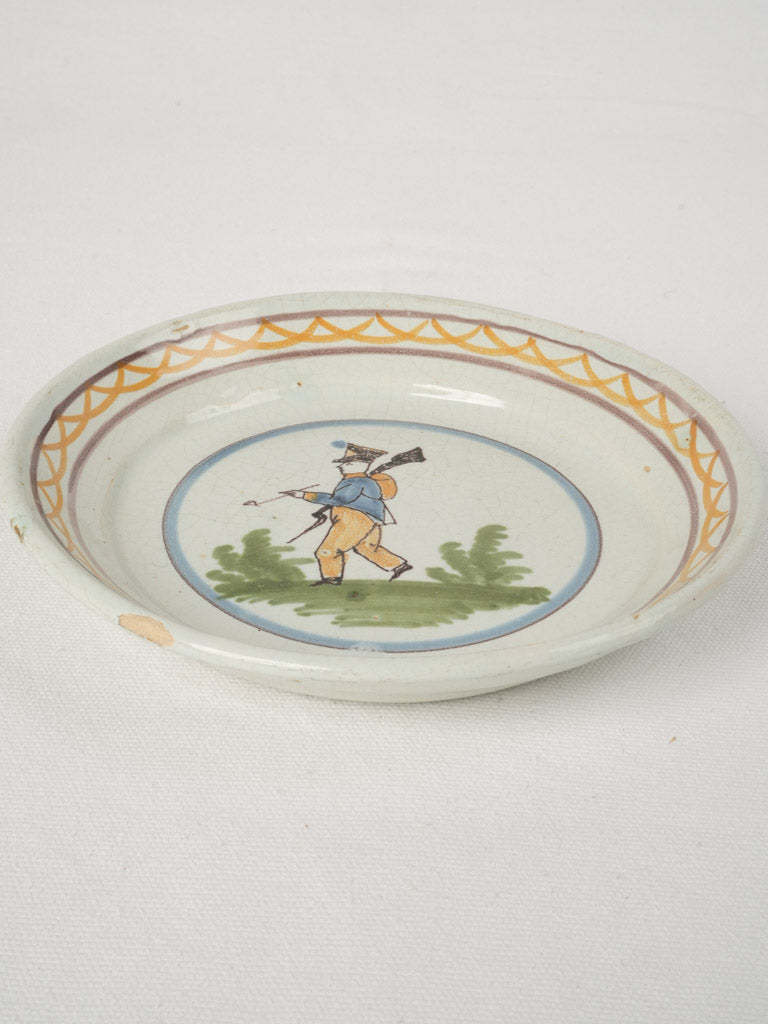 Hand-painted Napoleonic Soldier Art Plate