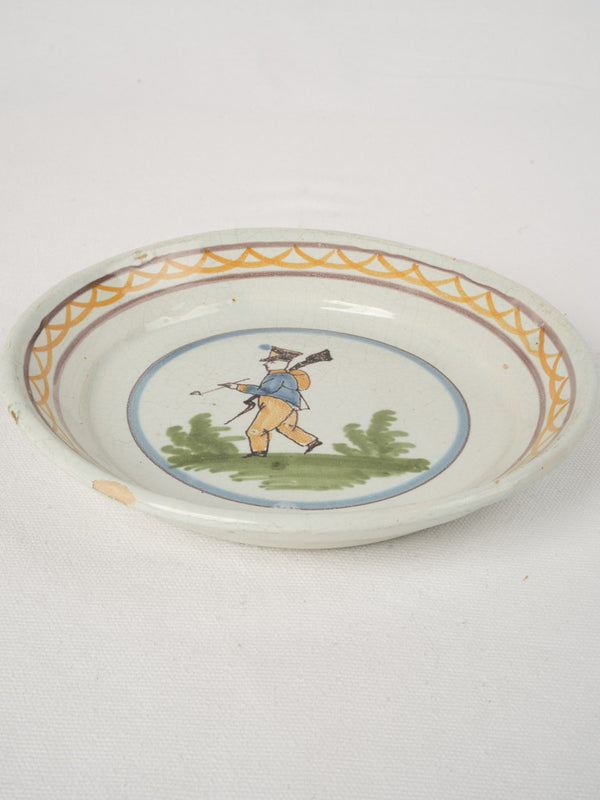 Hand-painted Napoleonic Soldier Art Plate