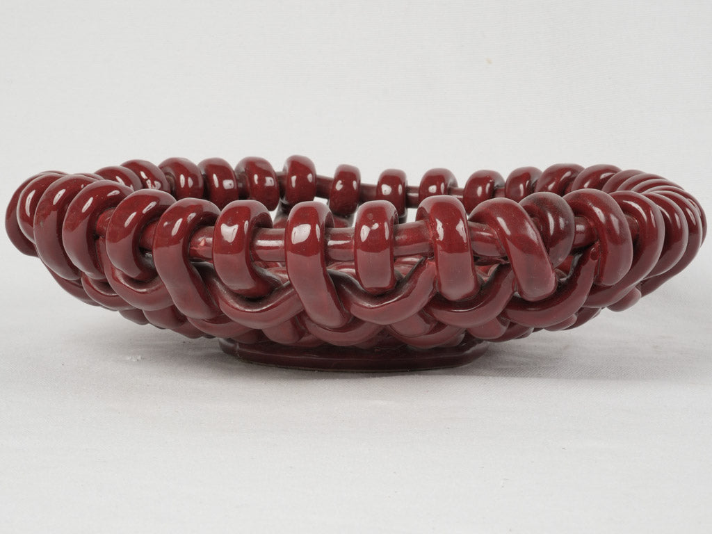 Traditional Massier woven fruit bowl