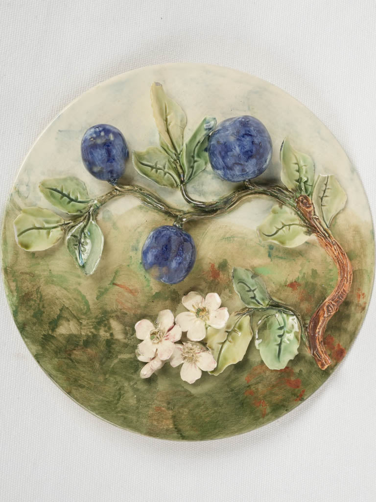 19th-century ironstone sculptural decorative plate