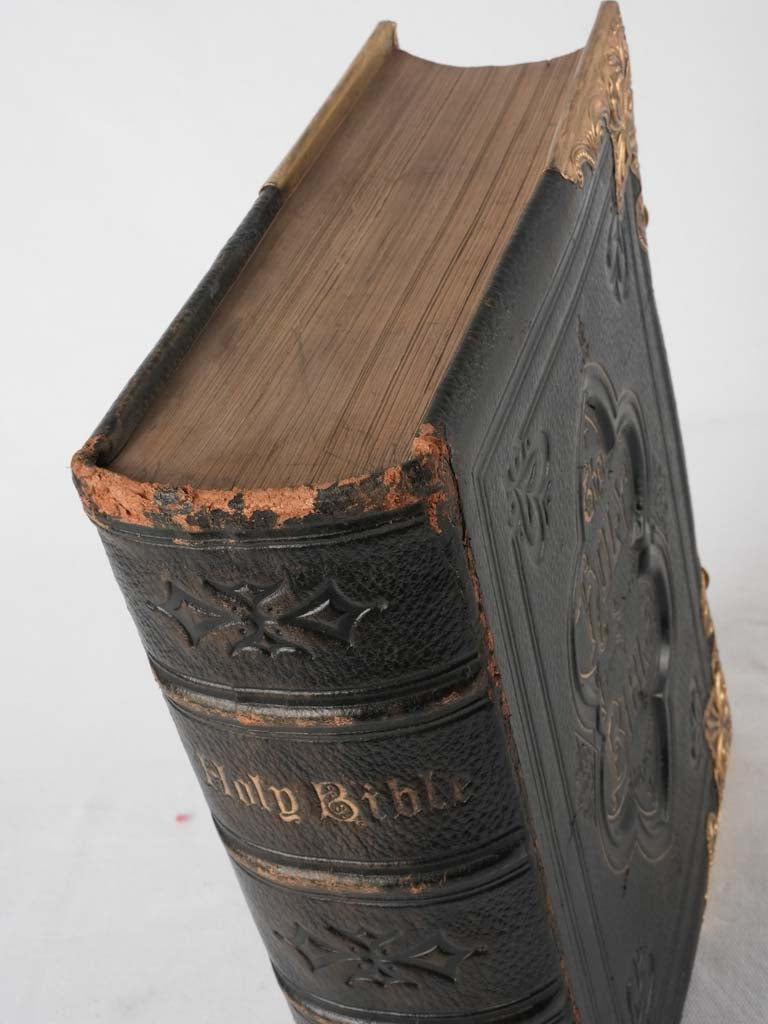 Victorian-era embossed religious tome