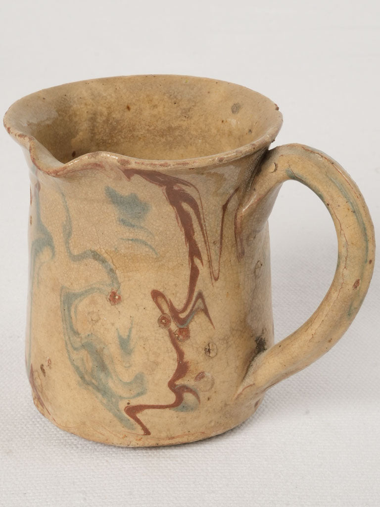 Vintage Jaspé Glazed Creamer