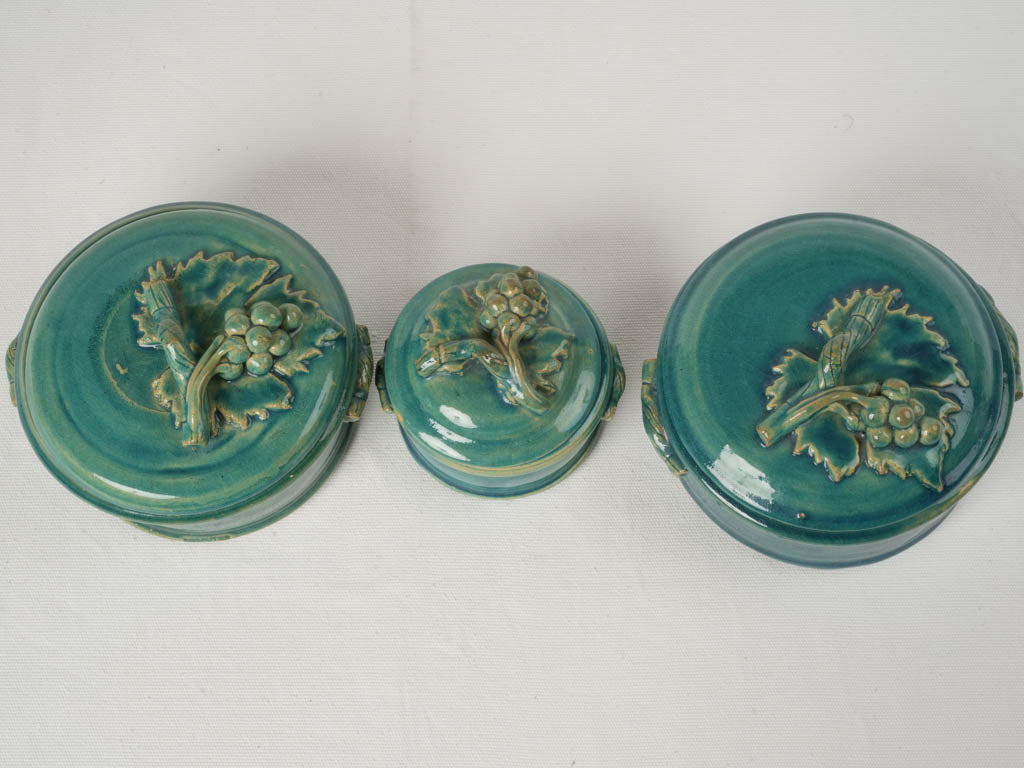 Vintage French ceramic candy boxes