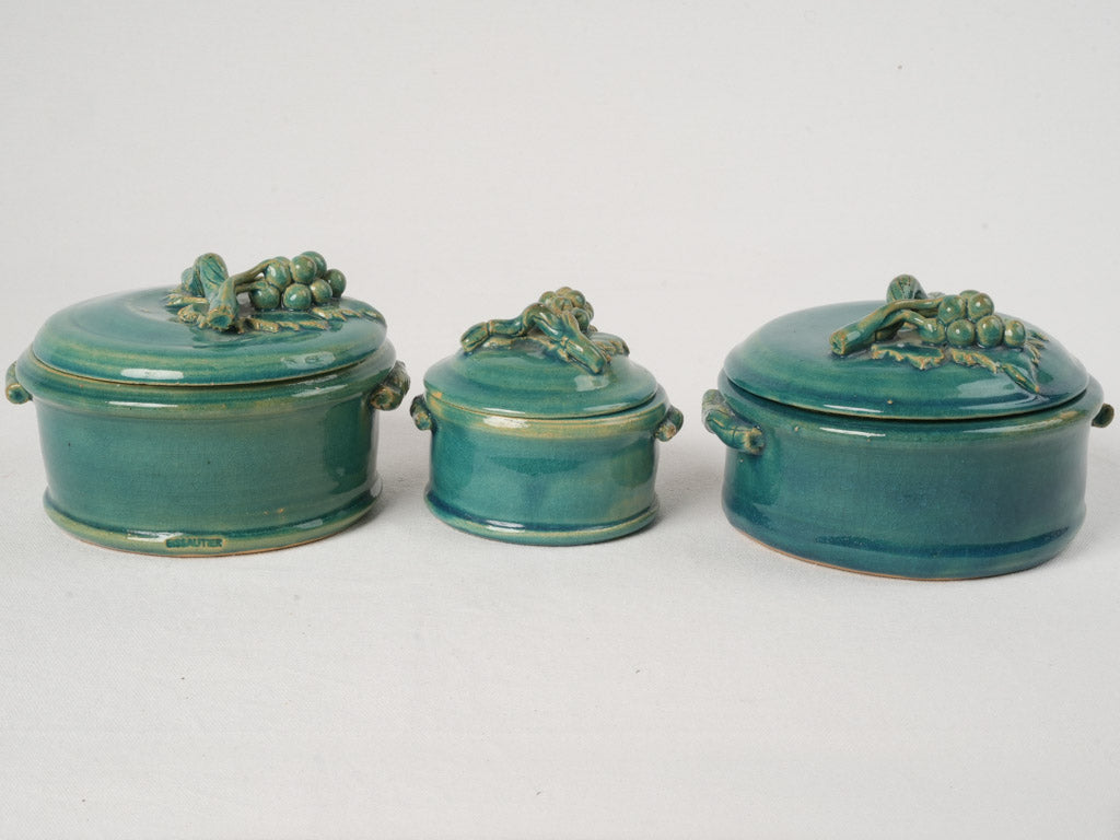 Elegant vintage French terracotta boxes