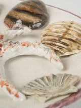 Beautiful coastal themed majolica plate