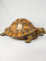 Rustic ceramic garden tortoise decor