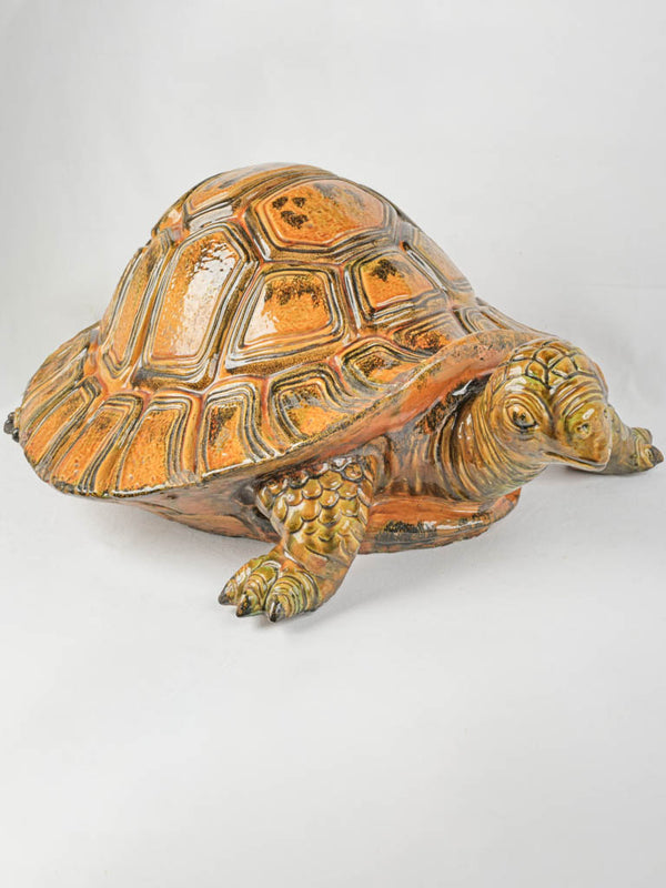 Vintage French life-size tortoise sculpture