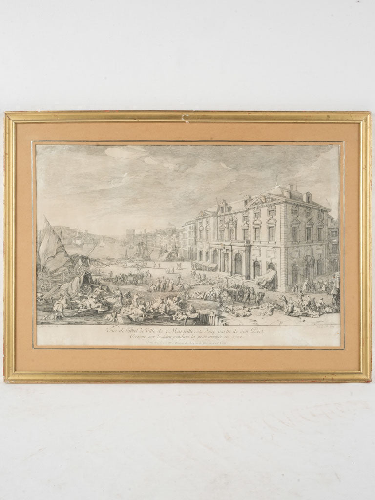 Antique engraving historical artwork