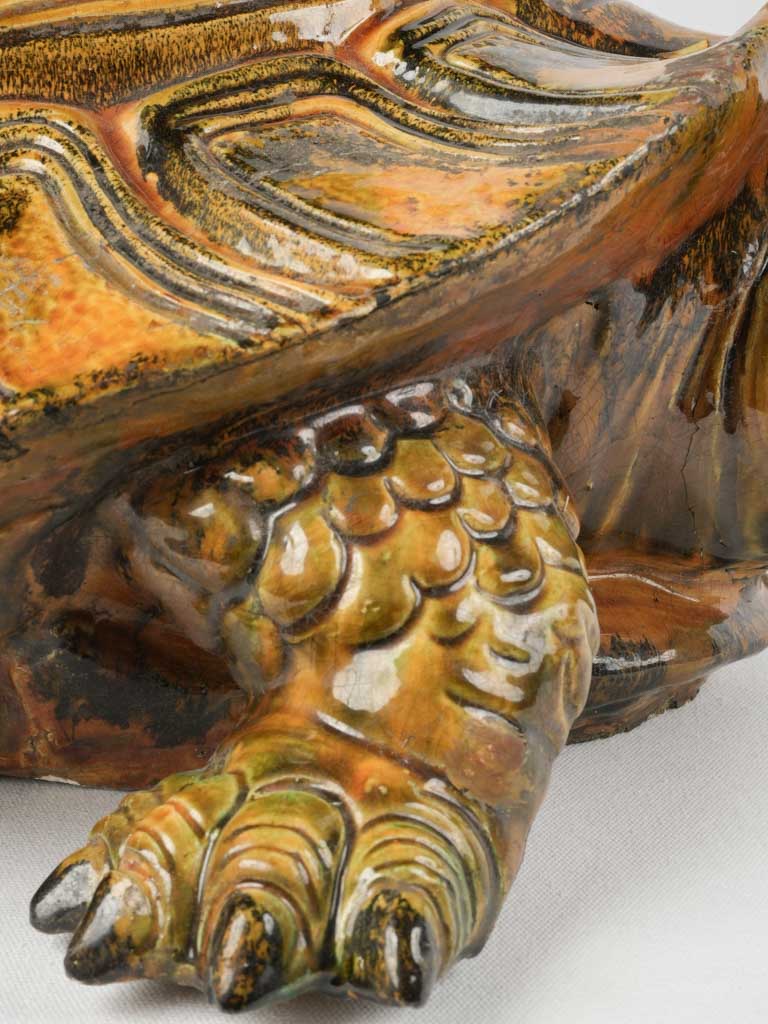 Coastal ceramic tortoise garden ornament