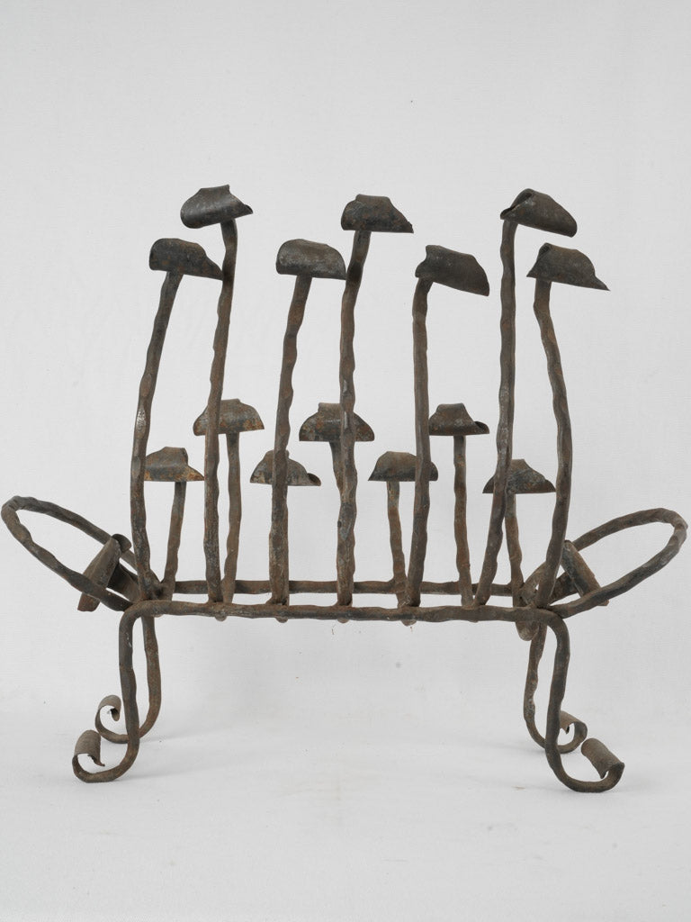 Timeless wrought iron log holder