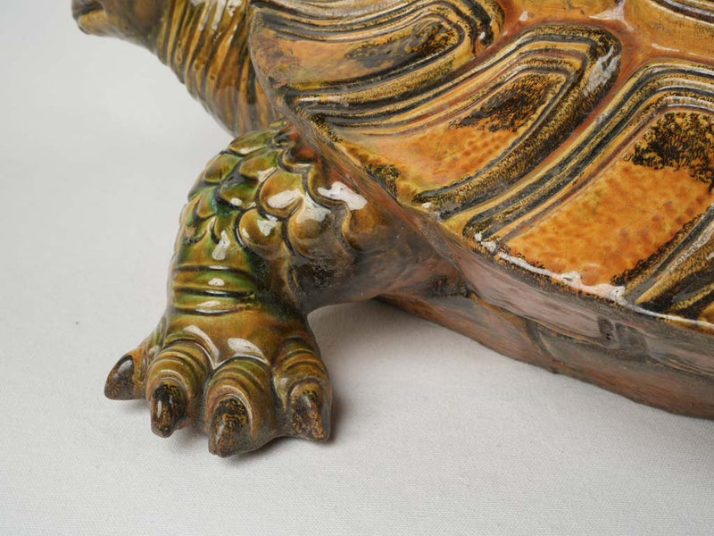 Antique French terracotta tortoise ornament