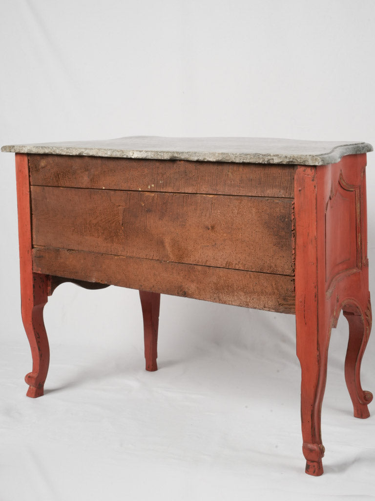 Antique French sauteuse two-drawer chest