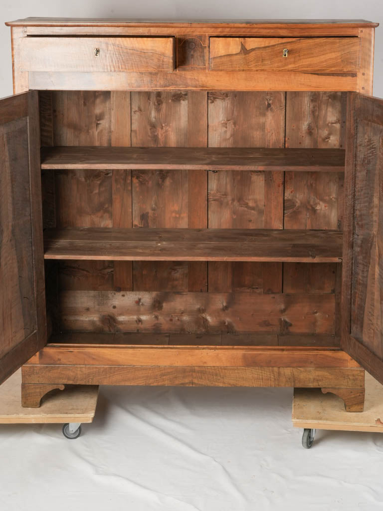 Understated Marquetry Church Walnut Cabinet