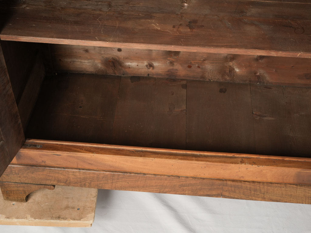 Graceful Marquetry Religious Walnut Cabinet