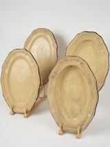 Vintage yellow-glazed oval platters