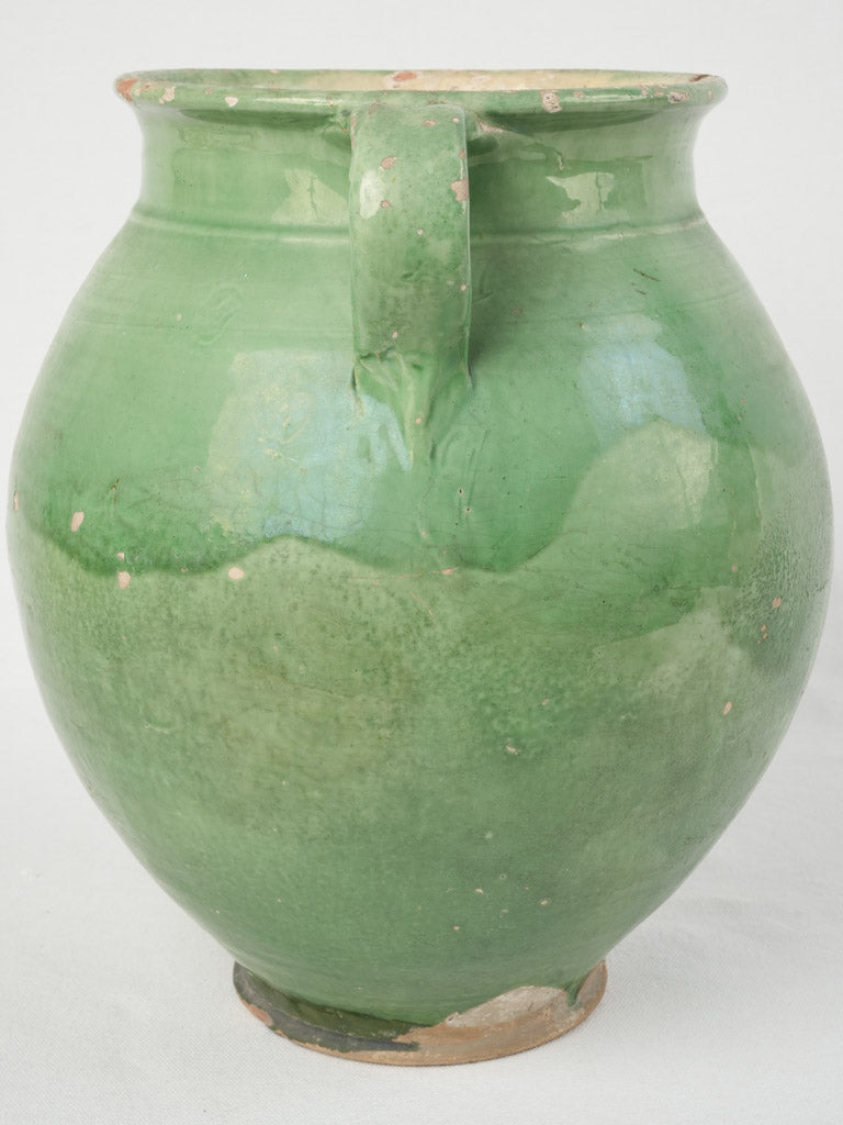 Charming historic green confit jar