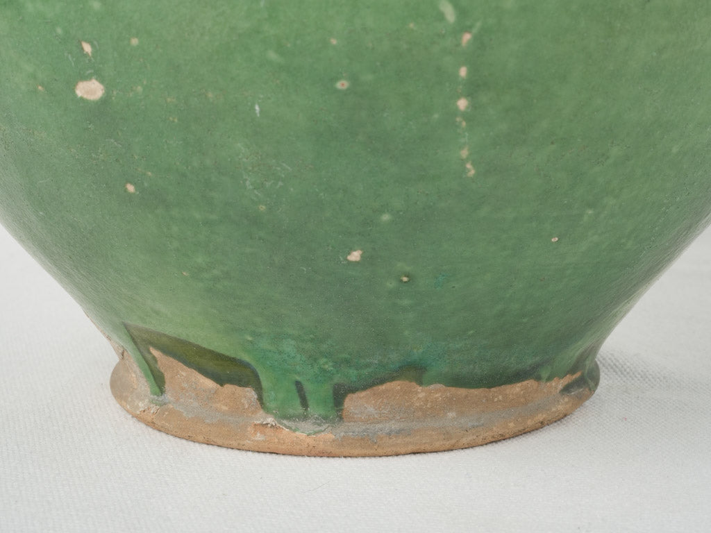 Vintage large green glazed kitchen crock