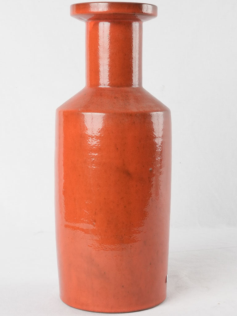 Tall Picault vase - red ocher 1960s - 17"