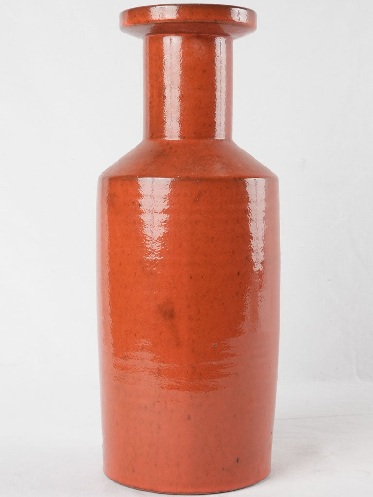 Tall Picault vase - red ocher 1960s - 17"