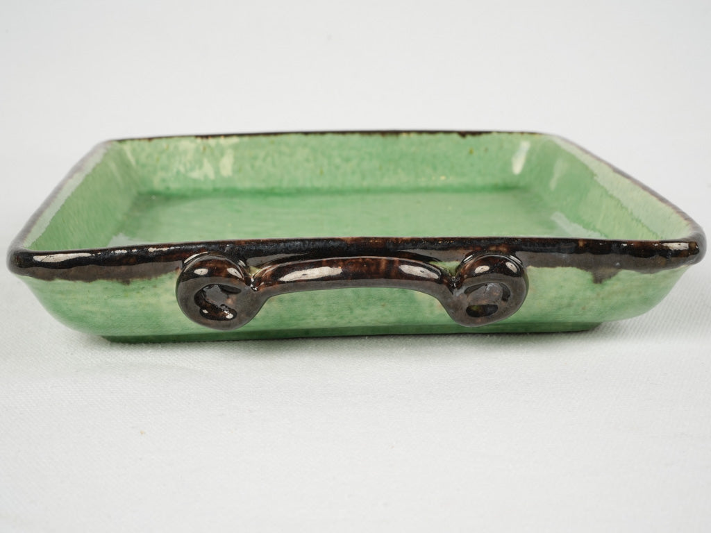 Southeastern French green glazed serving platter