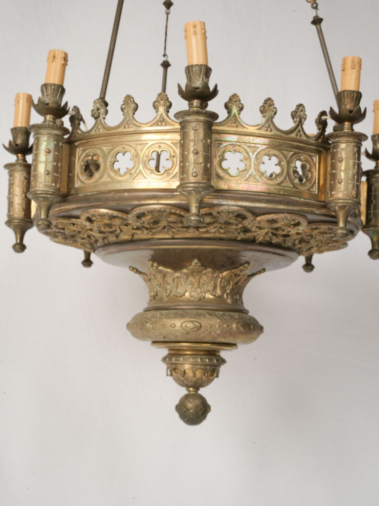 Intricate Medieval Revival Light Fixture