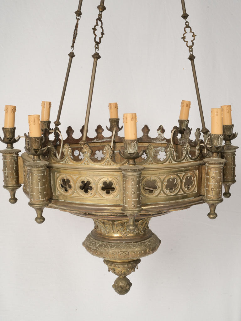 Opulent 19th-Century Bronze Chandelier